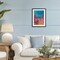 Stupell Industries Retro Pink Beach Stairs Black Framed Print Under Glass, design by LSR Design Studio